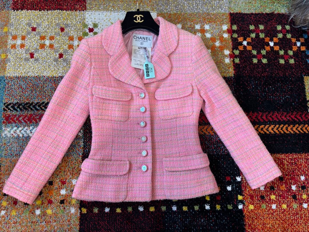 シャネル　CHANEL■ミラーCCボタン　ジャケット　34