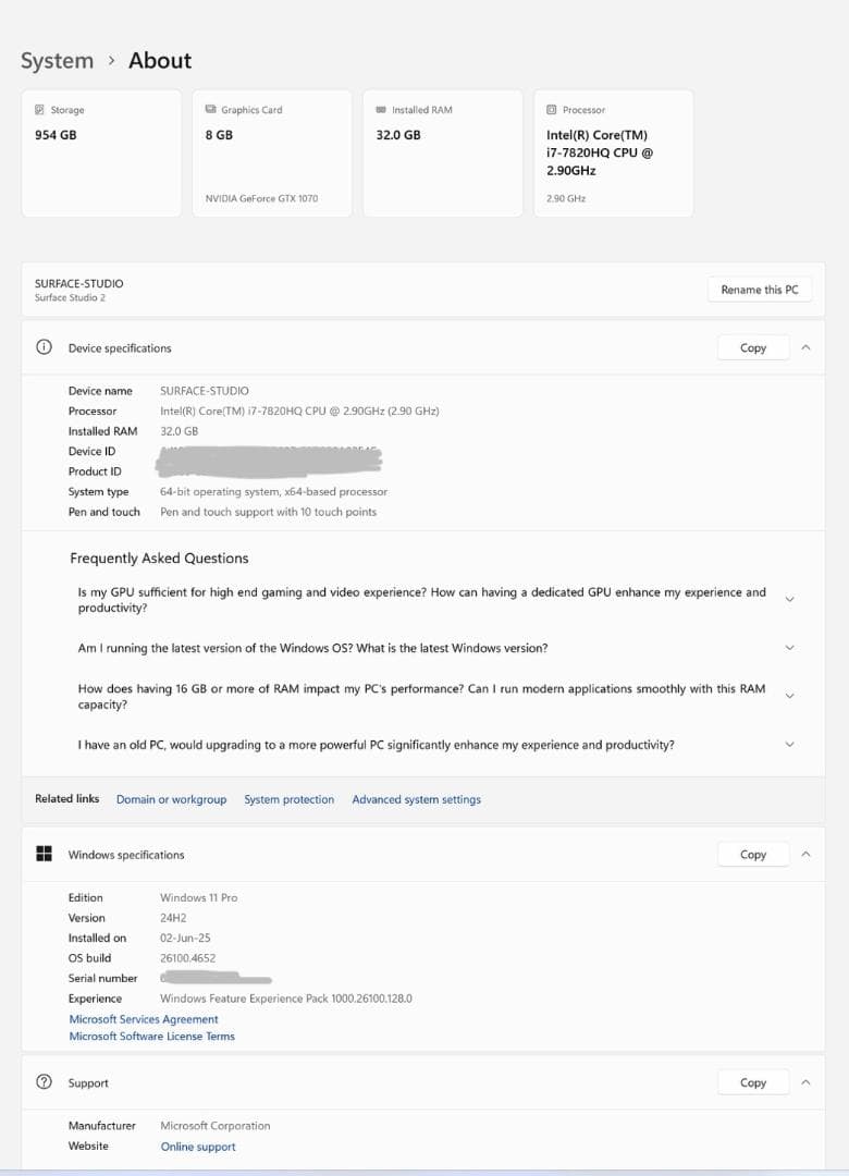 H*e様 Microsoft Surface Studio 2 - 28インチタ