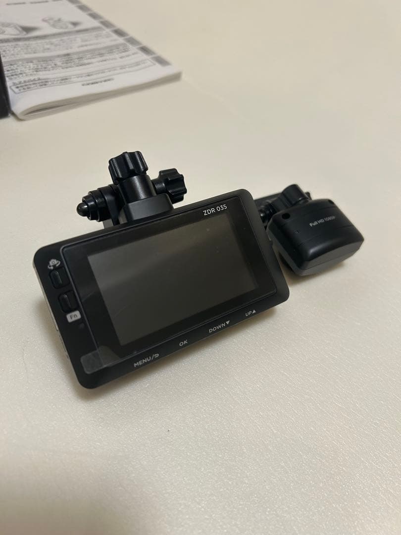 【美品】コムテック ZDR035 ドライブレコーダー 前後カメラ