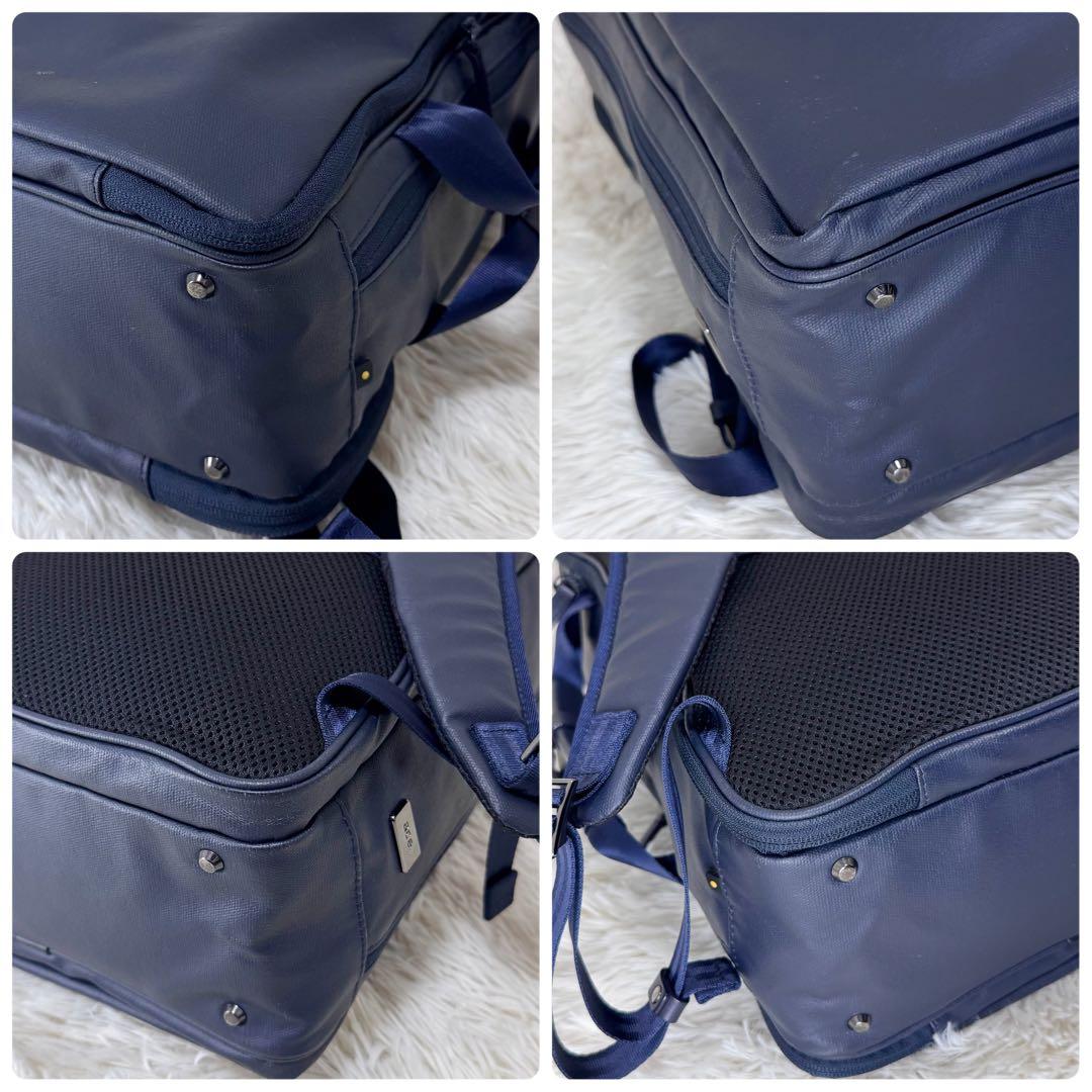 希少 エース ace. ダブルハンドル リュック ビジネスリュック 紺