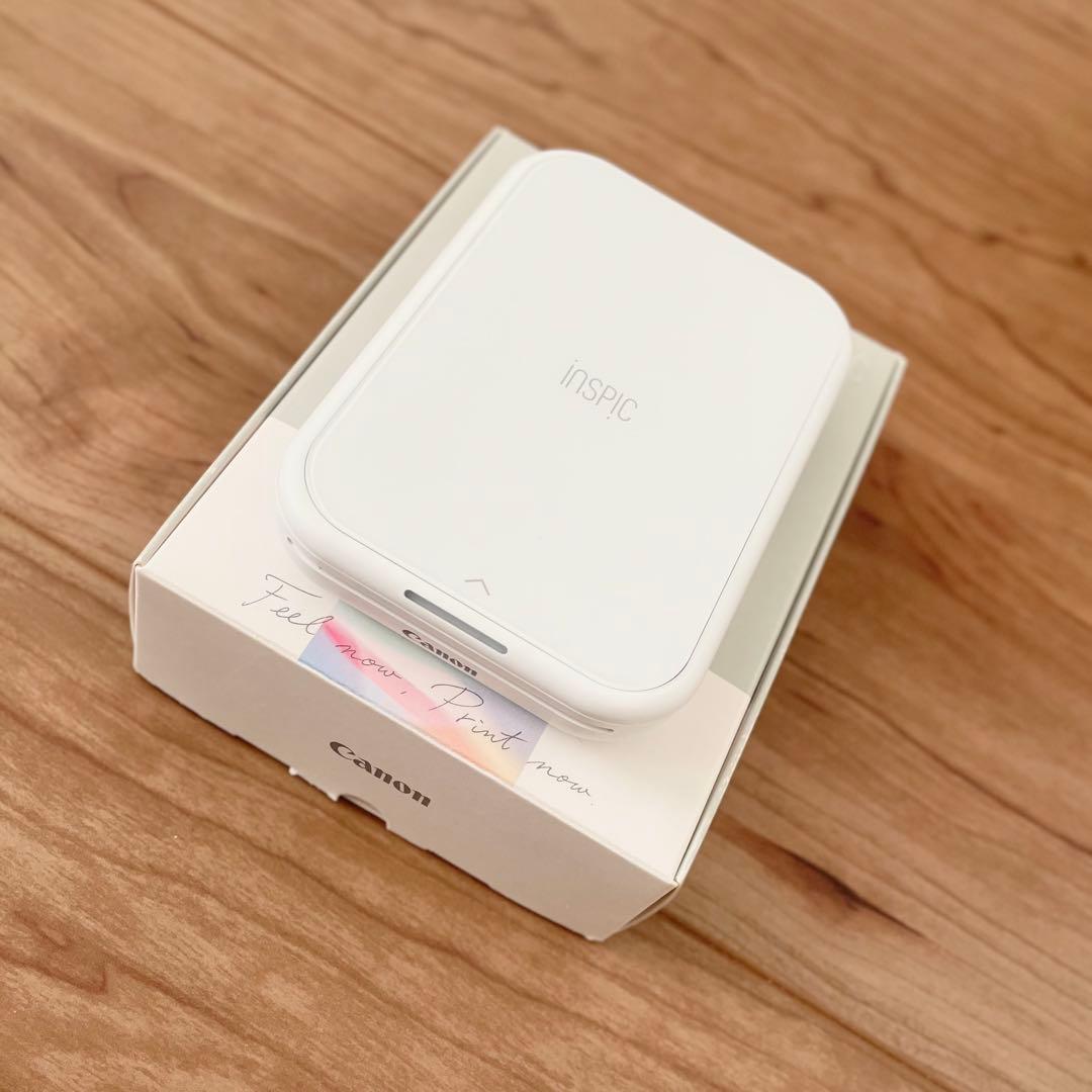 CANON inspic インスピック　ホワイト　シールタイプフォトペーパー付