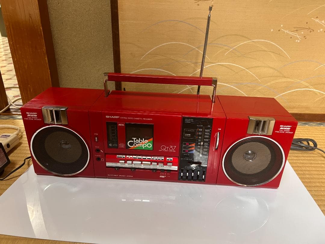 M*D様 希少　当時物　SHARP 　QT-37　 ラジカセ　ジャンク