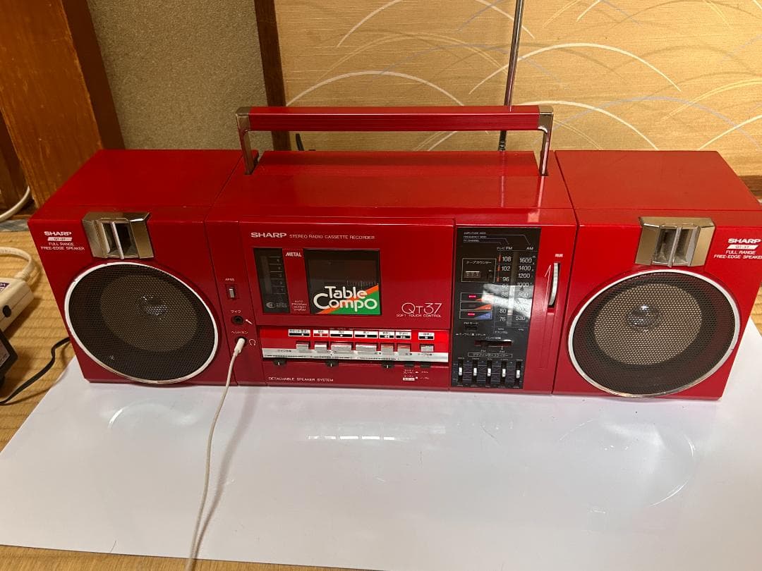 M*D様 希少　当時物　SHARP 　QT-37　 ラジカセ　ジャンク