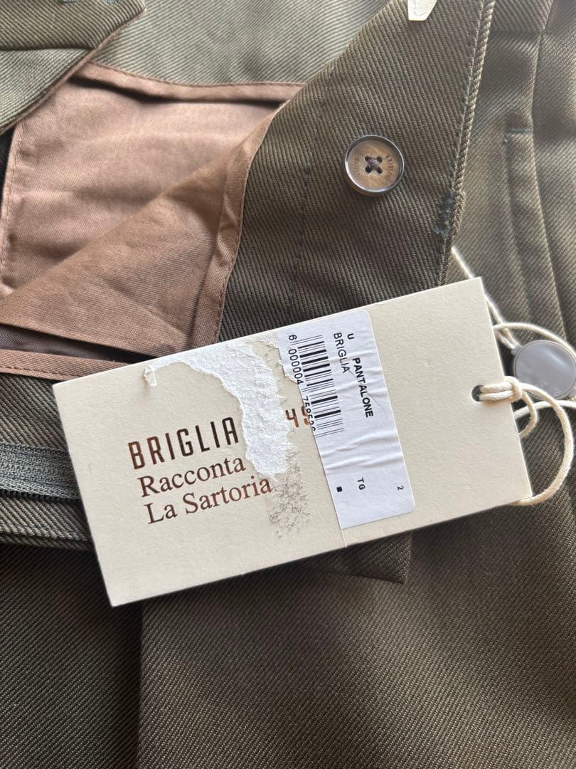 未使用 BRIGLIA1969 ブリリア ワークチノパンツ46 カーキ