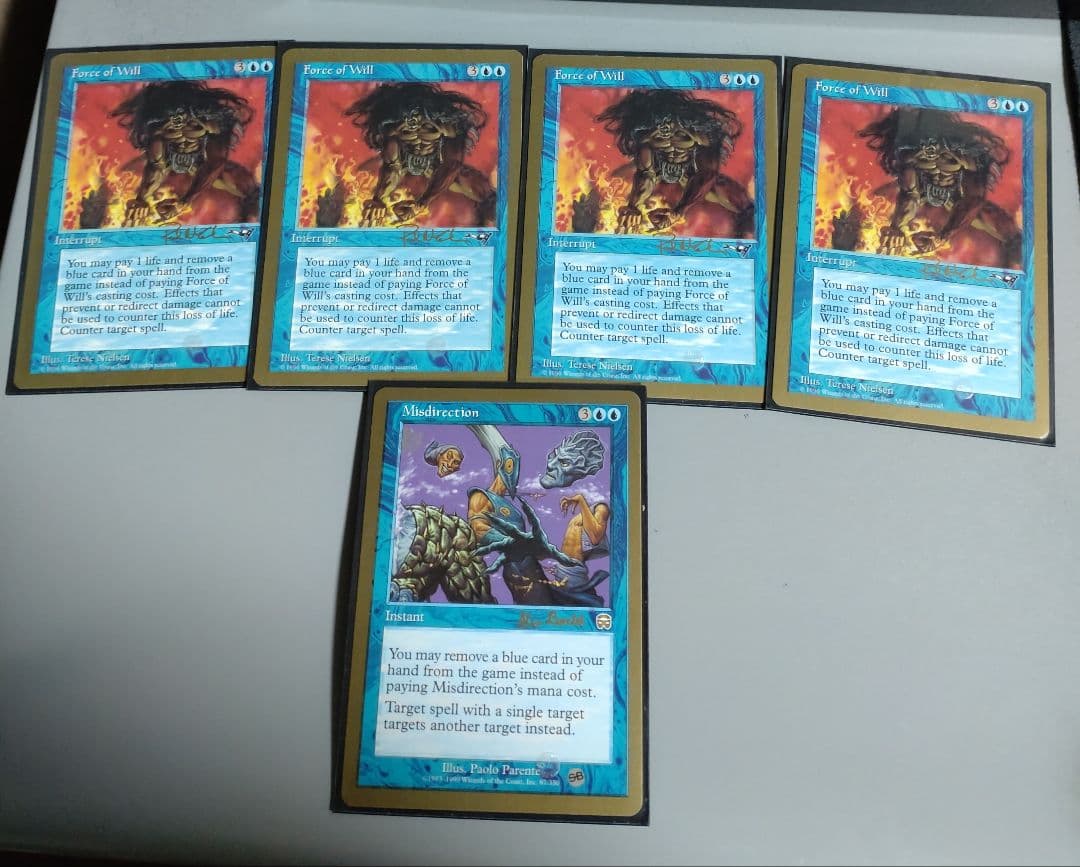 金枠 Force of Will 4枚セット 誤った指図