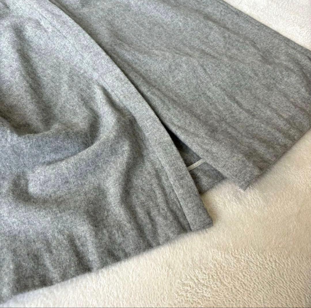 【美品】オーラリー ウールワンピース フランネル ロング グレー 0