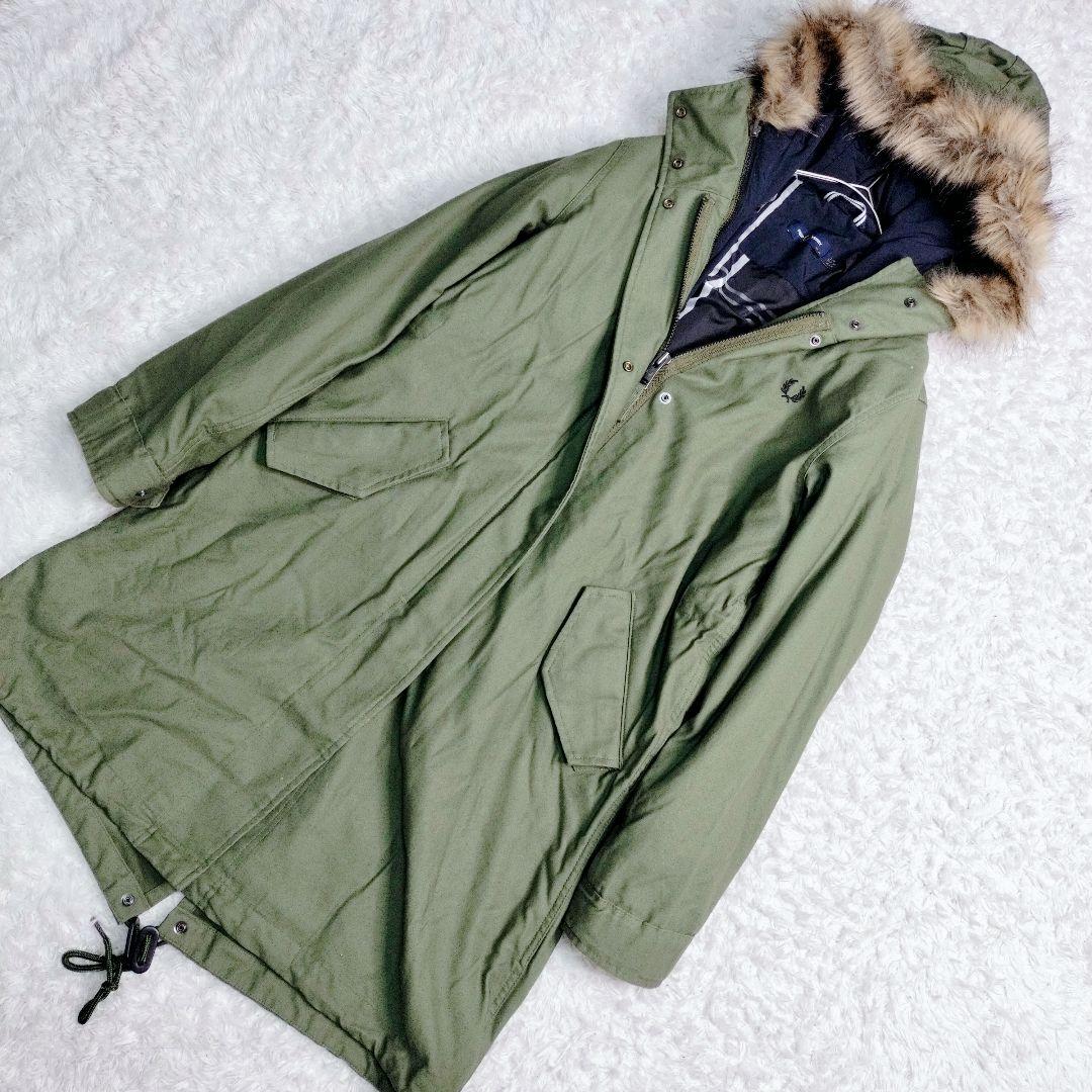 【美品】 フレッドペリー 5way 中綿　モッズコート　ロング　カーキ