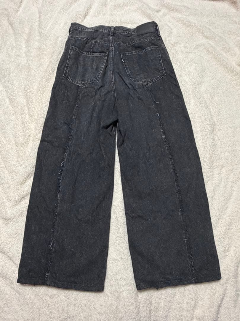 jiedaブラック ワイドパンツ