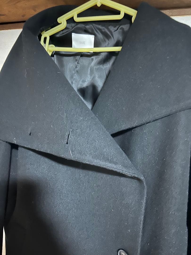 HARE ハレ　ウーリーテックビッグカラーミドルコート　24aw