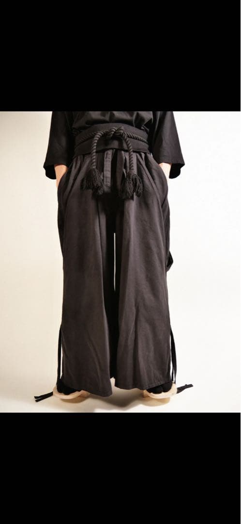 Prospectiveflow TATSUMA BLACK袴 ジョガーパンツ