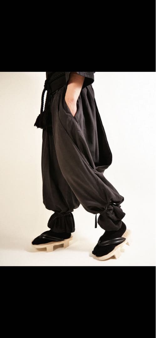 Prospectiveflow TATSUMA BLACK袴 ジョガーパンツ