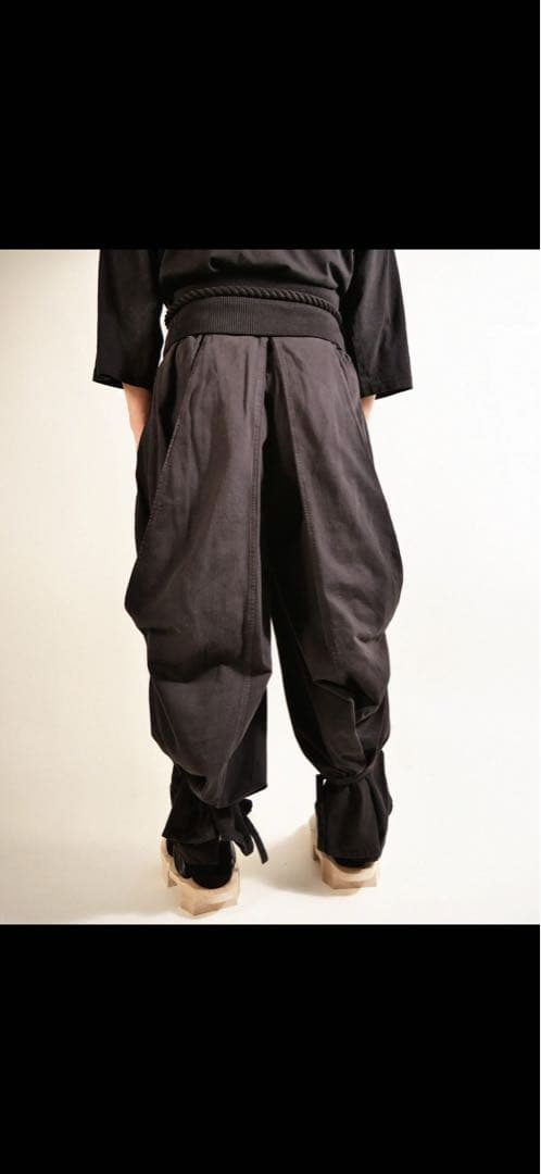 Prospectiveflow TATSUMA BLACK袴 ジョガーパンツ