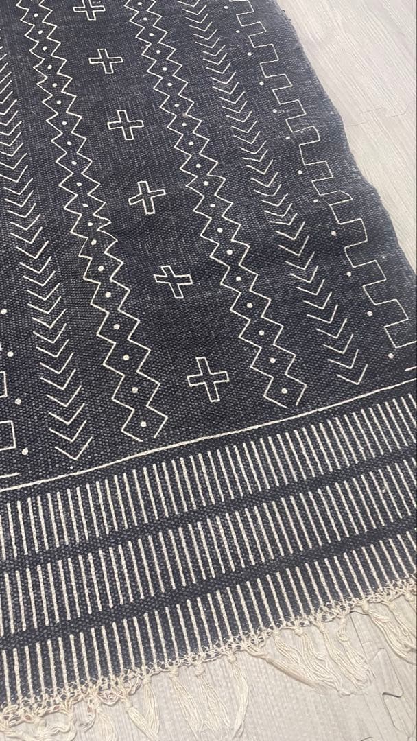 unico 180×120cm ネイビー ラグ リバーシブル