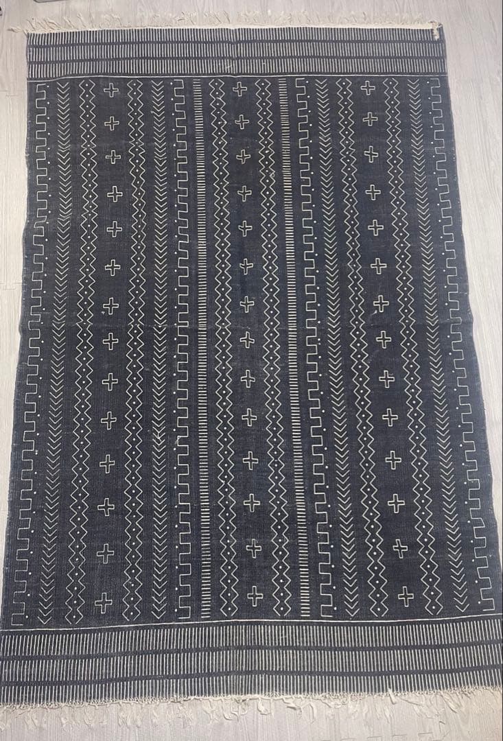 unico 180×120cm ネイビー ラグ リバーシブル