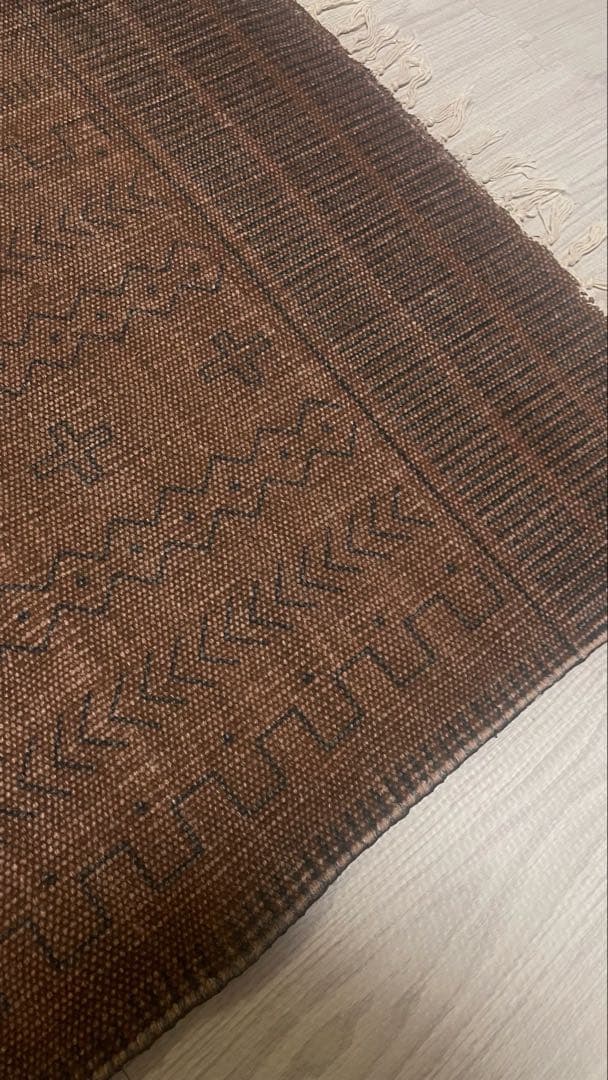 unico 180×120cm ネイビー ラグ リバーシブル