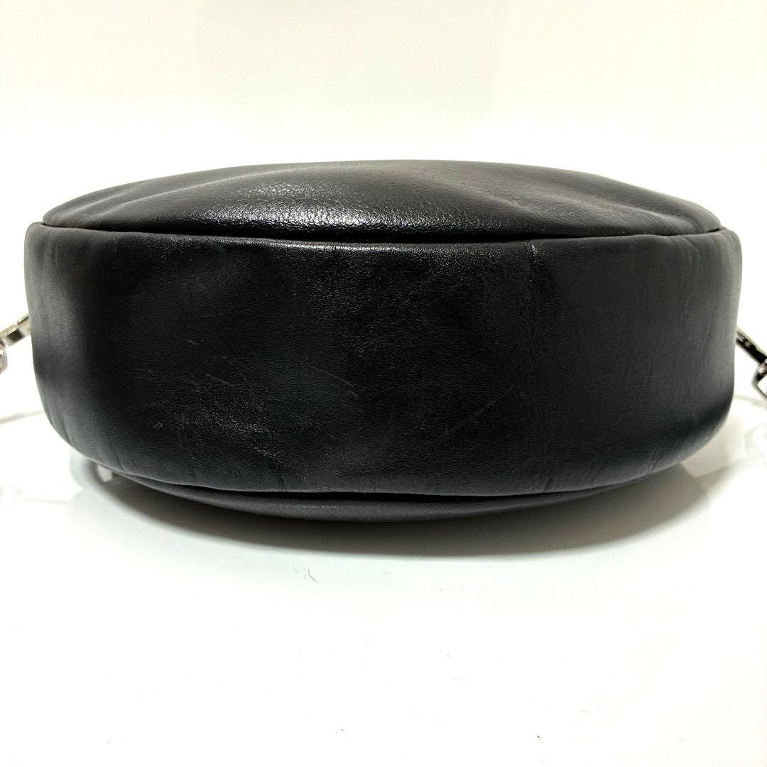美品　アニエスベー　マリオン 2way サークルバッグ ハンド　黒