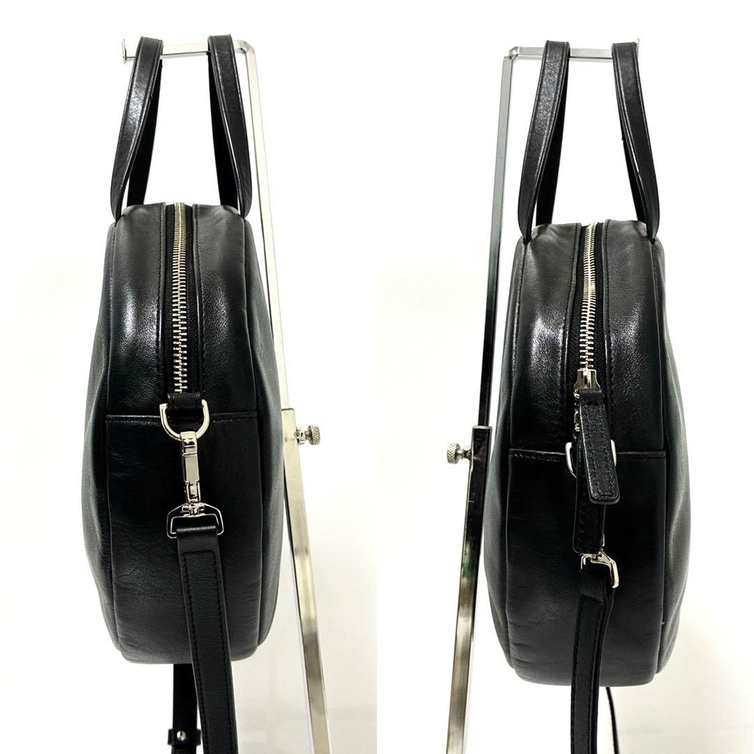 美品　アニエスベー　マリオン 2way サークルバッグ ハンド　黒