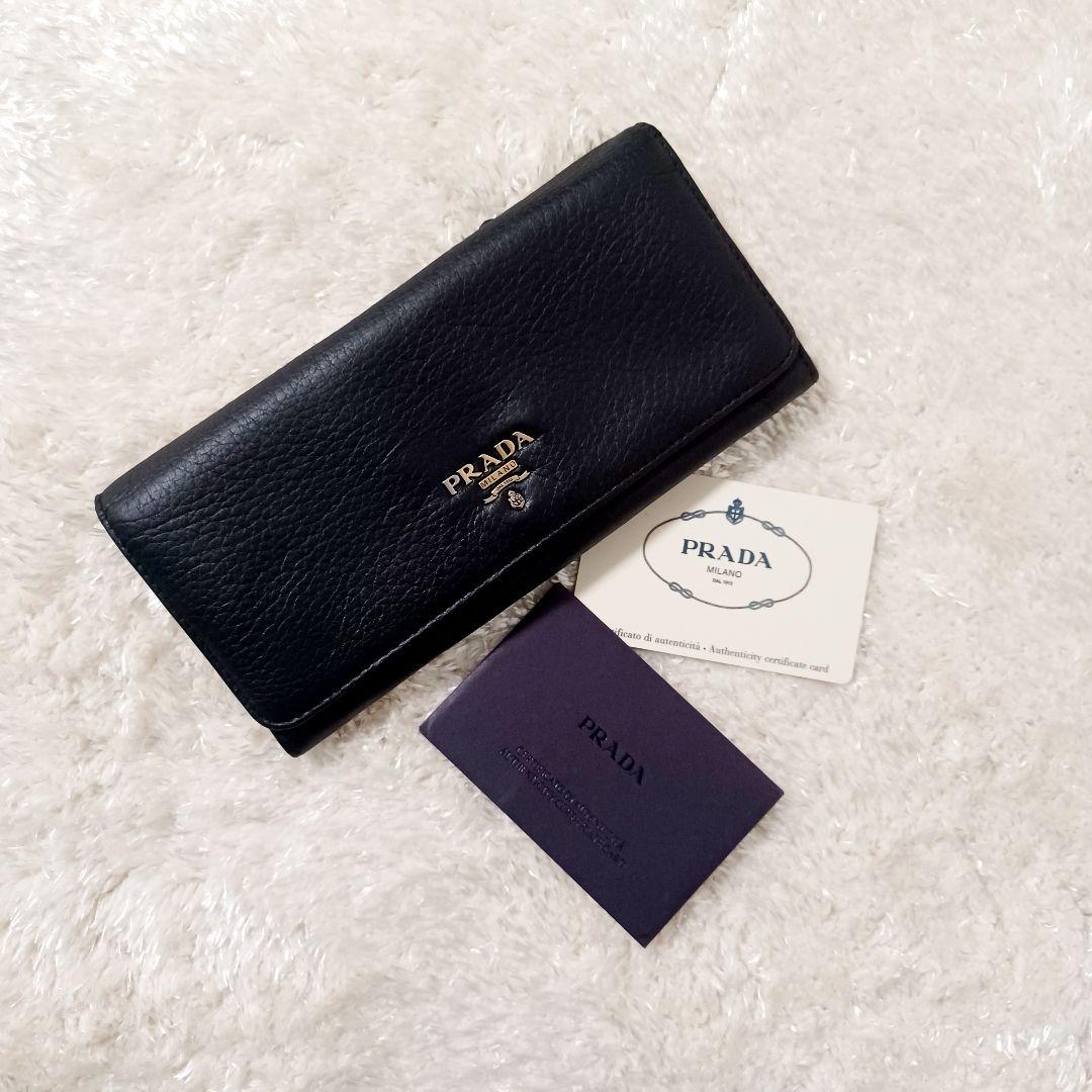 ✨ユリ　リリー✨　プラダ　PRADA　サフィアーノ　長財布　ブラック