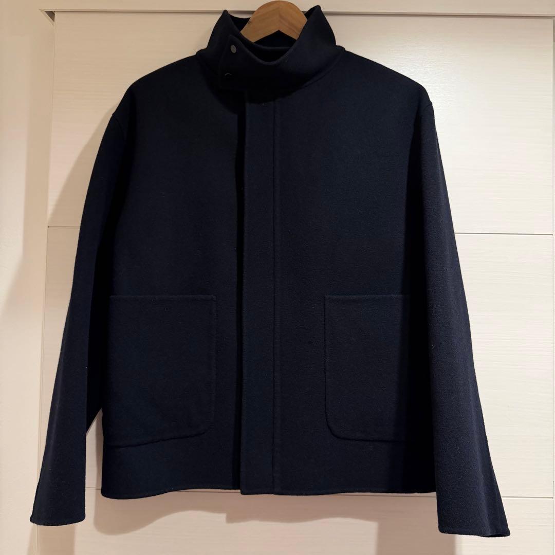 GALERIE VIE ライトメルトンスタンドカラーショートコート