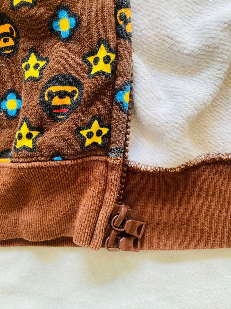 A BATHING APE フルジップパーカー ブラウン