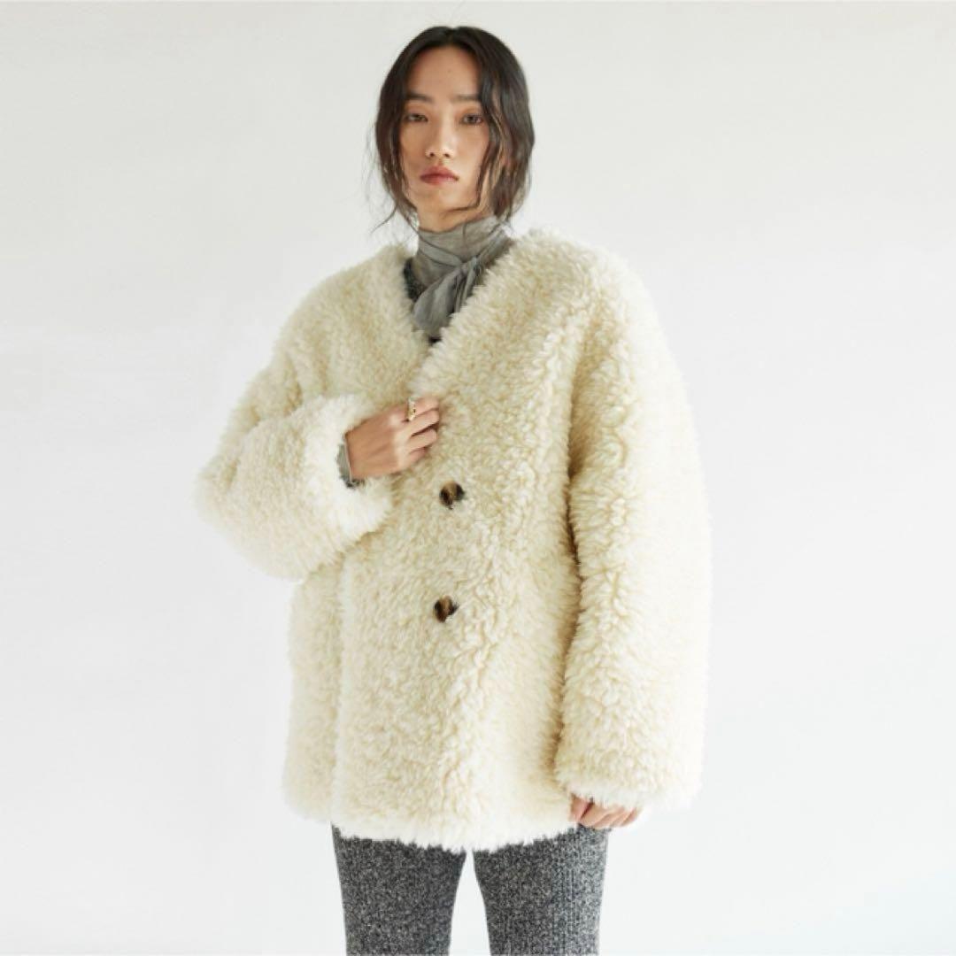 searoomlynnTEDDYファーノーカラージャケット