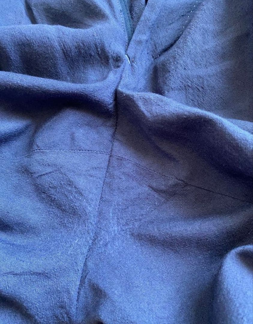 COMOLI/リネンウール2タックパンツ/ネイビー/2