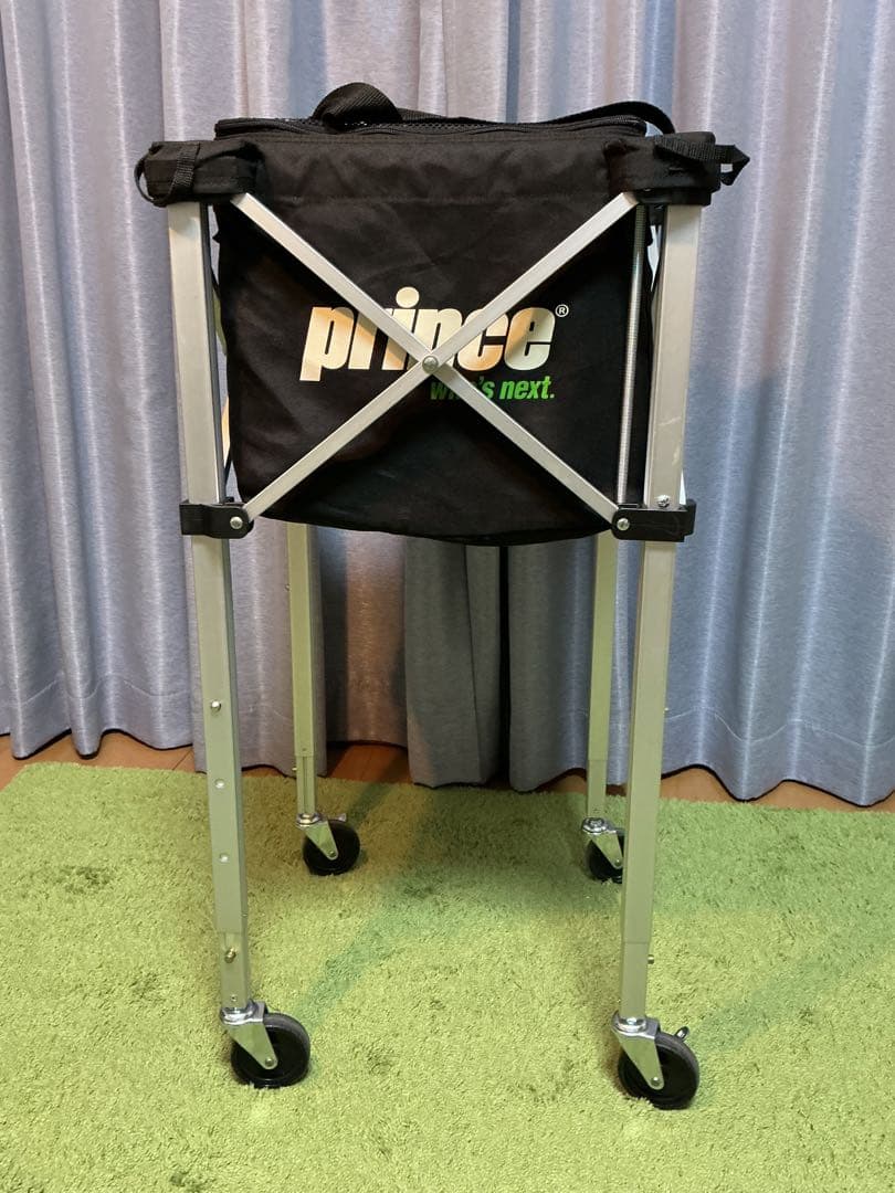 オススメ！Prince テニスボールカート 折りたたみ式 ケース付き