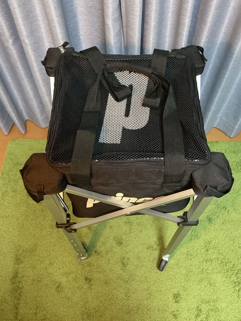 オススメ！Prince テニスボールカート 折りたたみ式 ケース付き