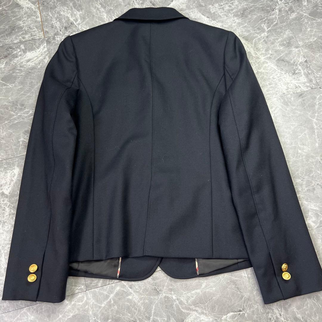 極美品♡バーバリーロンドン　紺ブレ　エンブレム　金ボタン　ネイビー　160