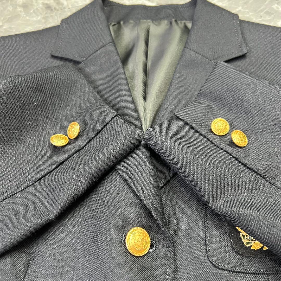 極美品♡バーバリーロンドン　紺ブレ　エンブレム　金ボタン　ネイビー　160