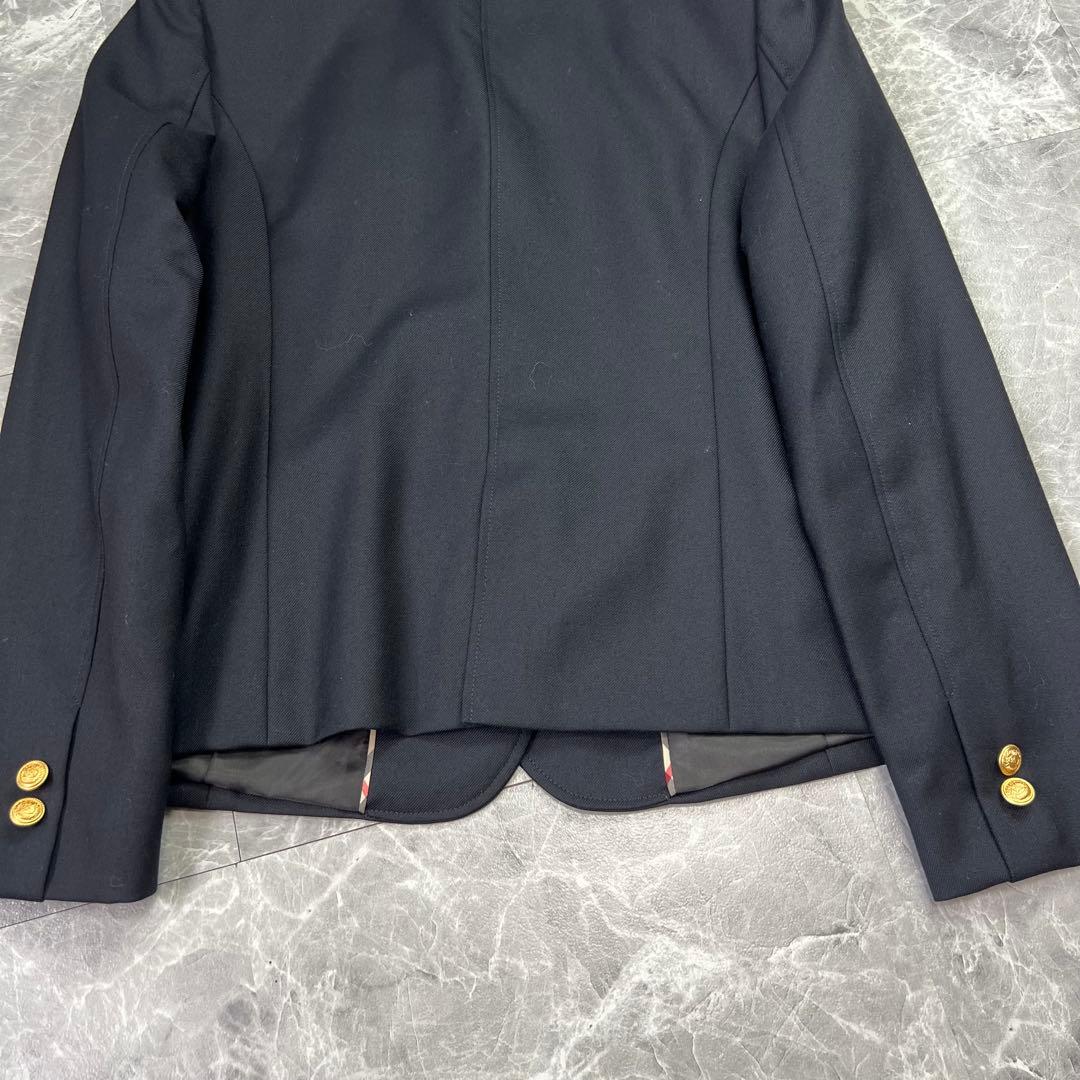 極美品♡バーバリーロンドン　紺ブレ　エンブレム　金ボタン　ネイビー　160