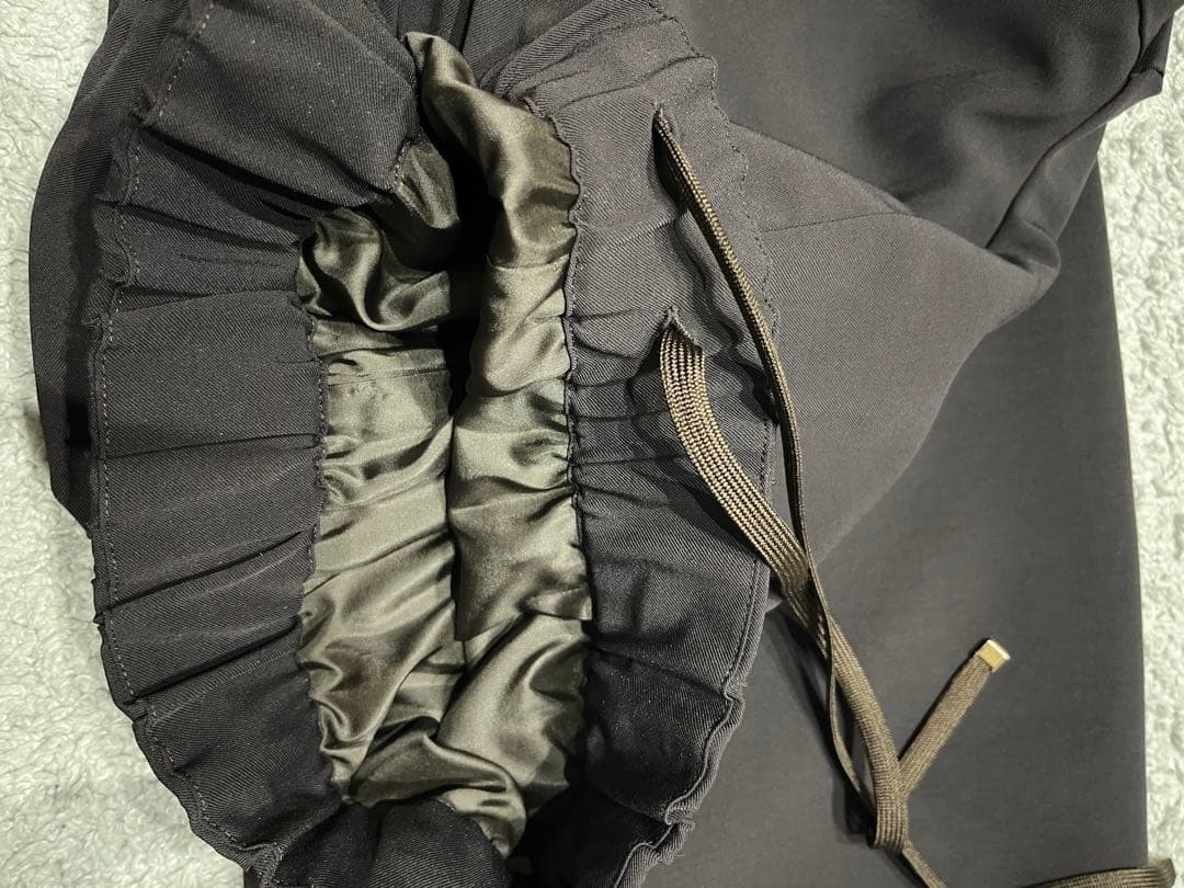 IENA ウォッシャブルアセテートツイルタックパンツ