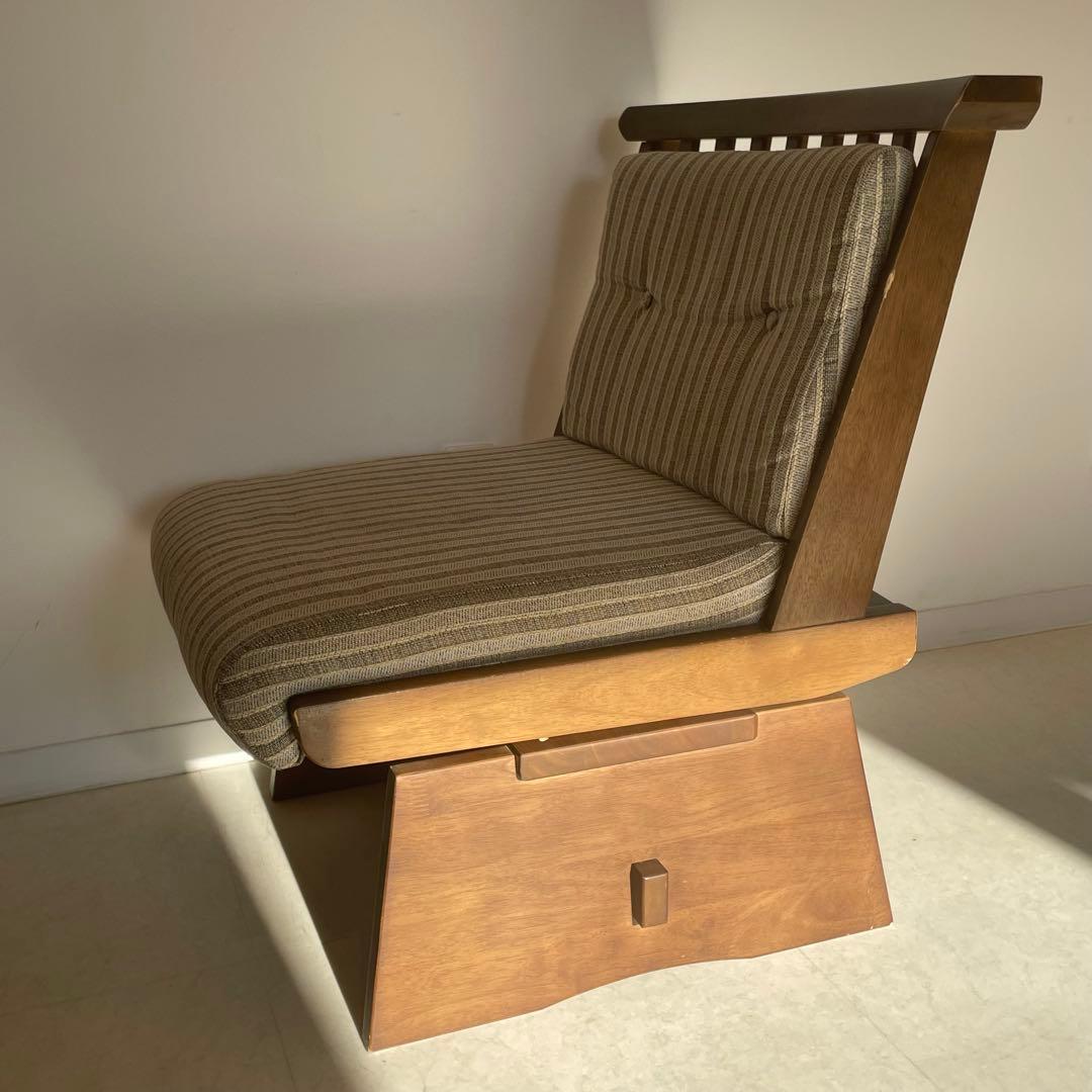 ニトリ　木製　回転式　ダイニングチェア　回転座椅子　イス　回転椅子　リビング