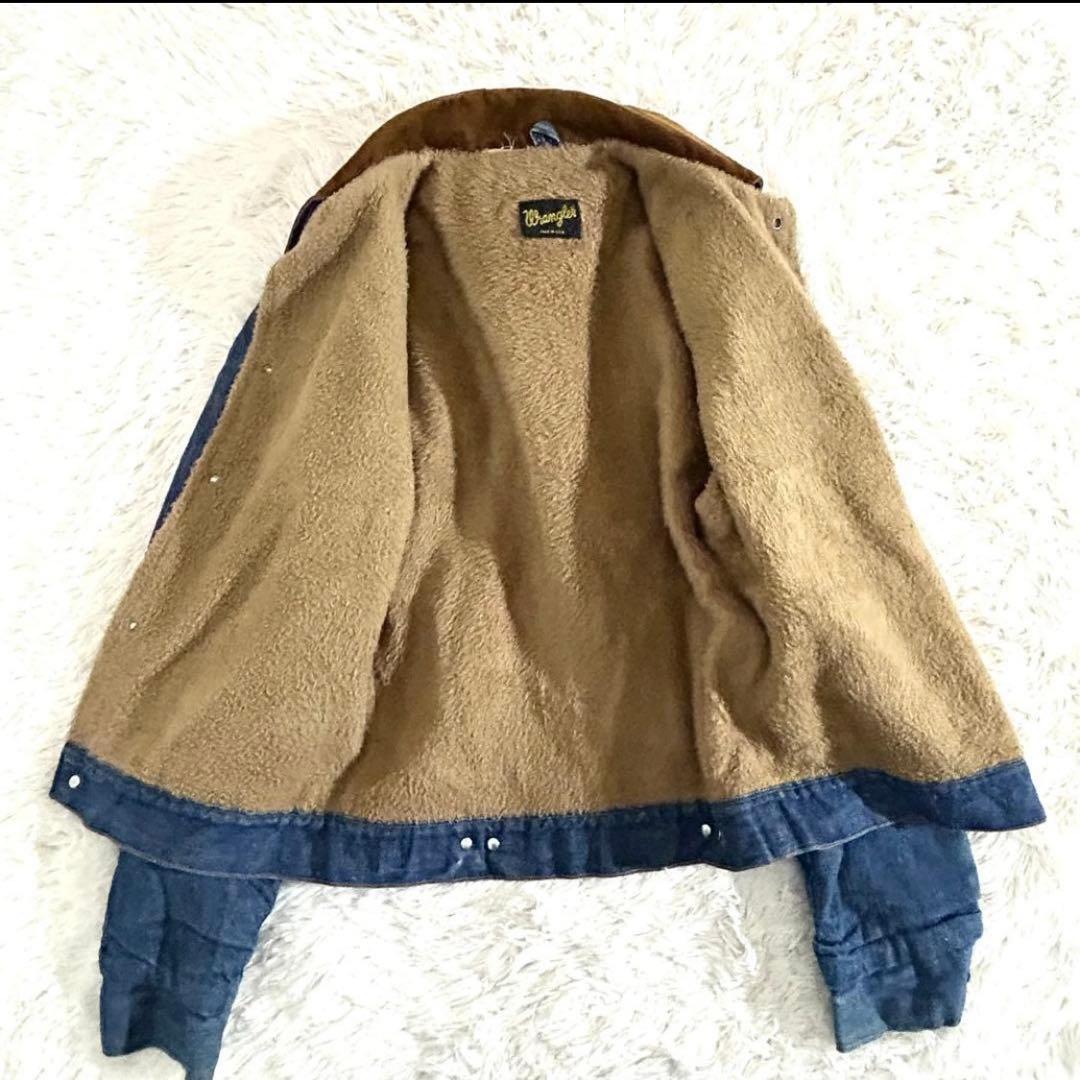 70's Wrangler ラングラー デニムジャケット ボア　USA製