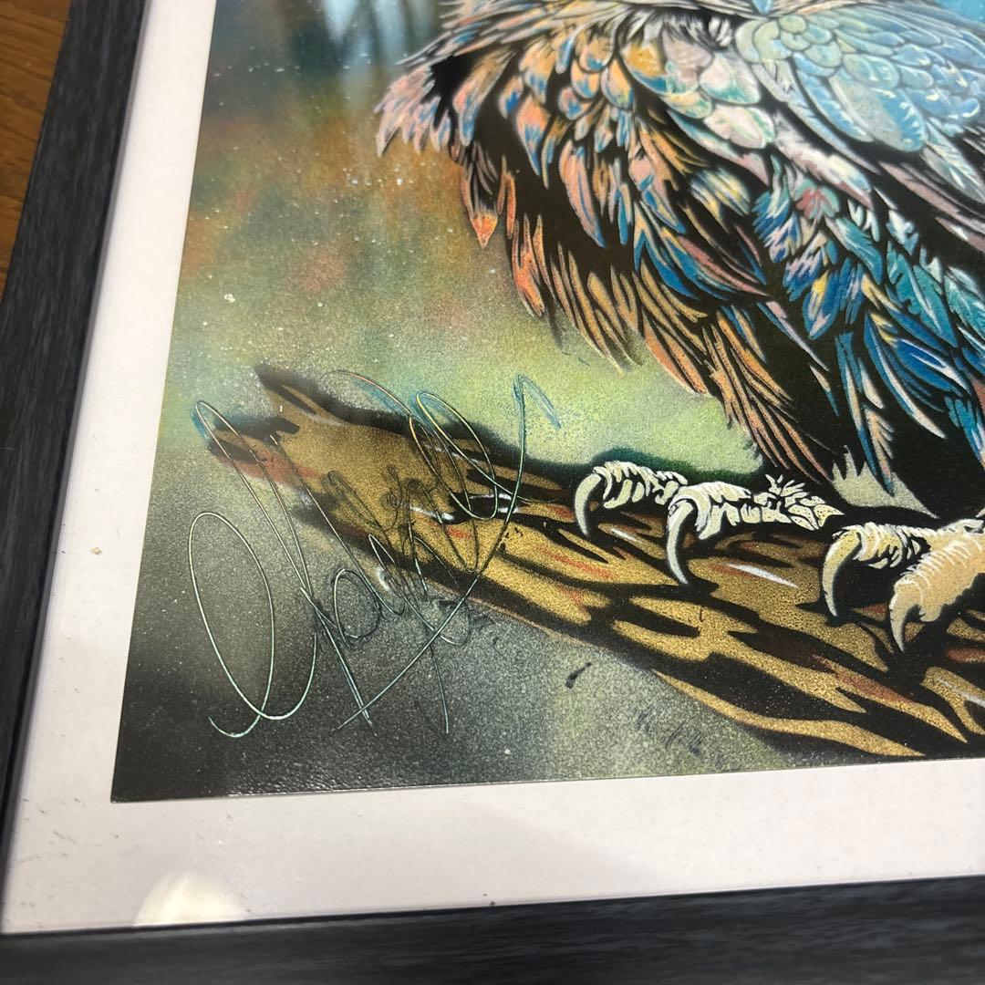 スプレーアート　エデン　ホワイトタイガー　フクロウ原画　2点セット　バラ売り可