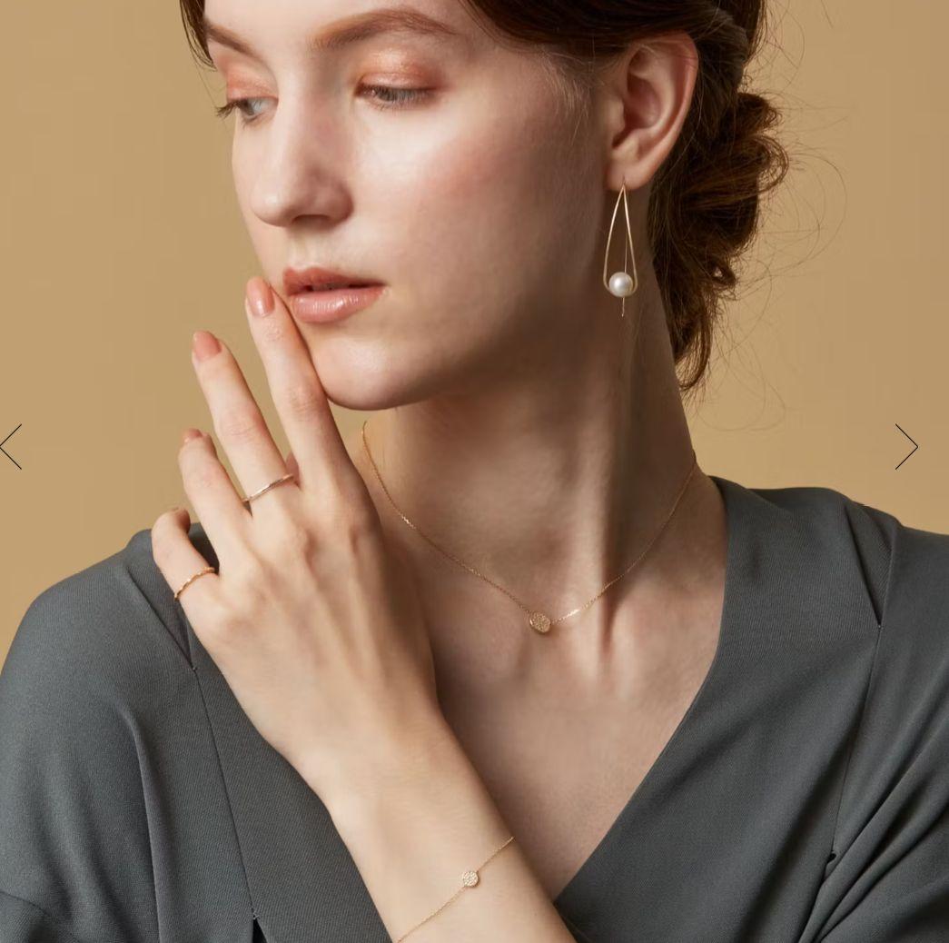 現行品　アガット　18金　マイクロセッティング　ブレスレット