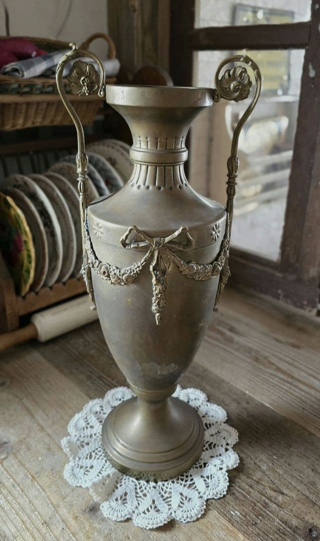 マリン　アンティーク　真鍮　フラワーベース