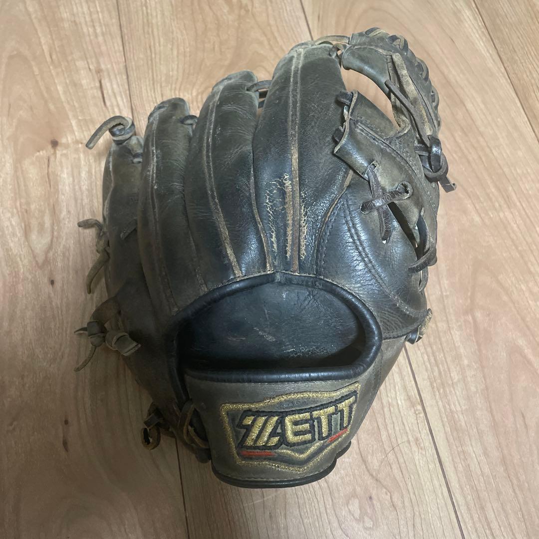 ZETT 硬式グローブ 黒　内野手用