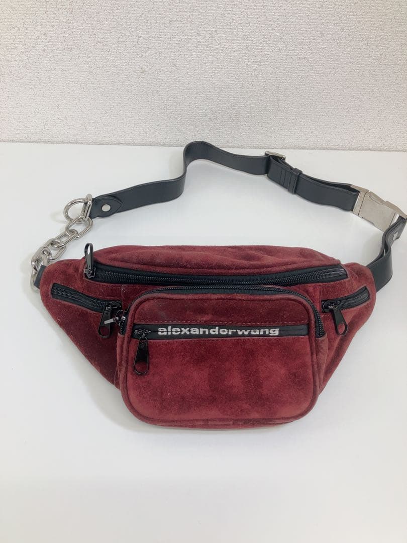 ★激レア アレキサンダーワン バーガンディ アッティカ スエード ウエストバッグ