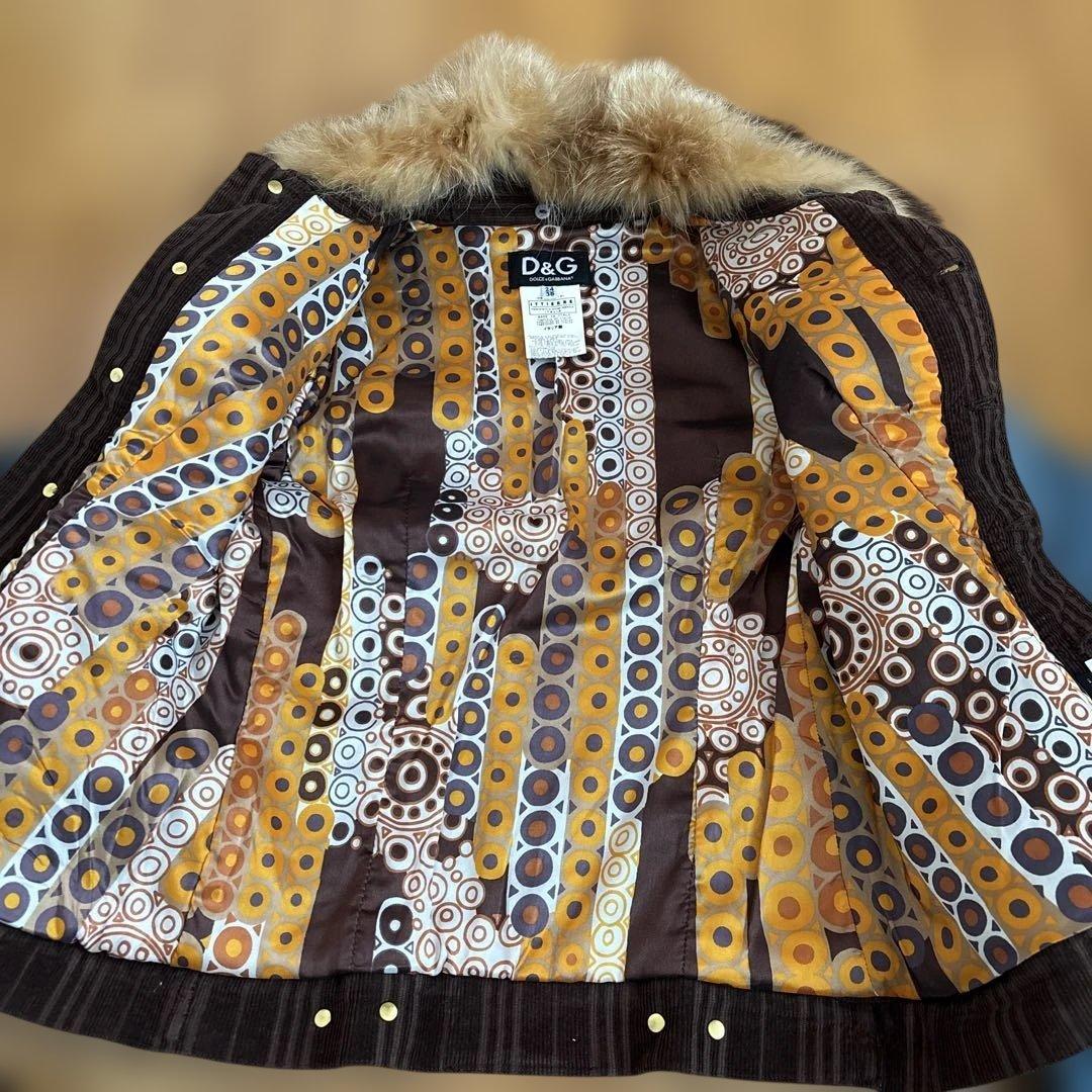 D&G ファー付きデニムジャケット　Sサイズ相当
