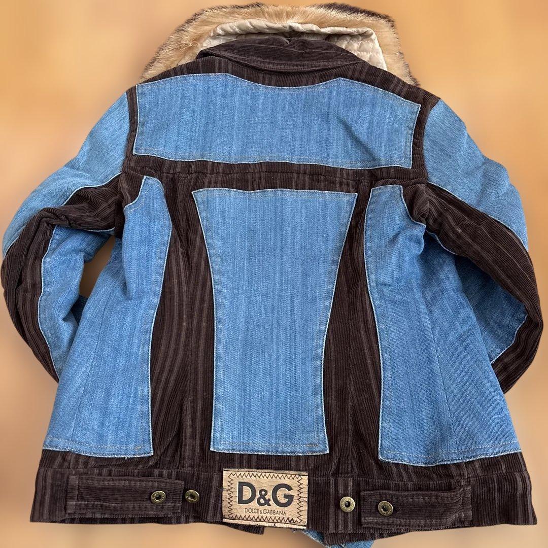 D&G ファー付きデニムジャケット　Sサイズ相当