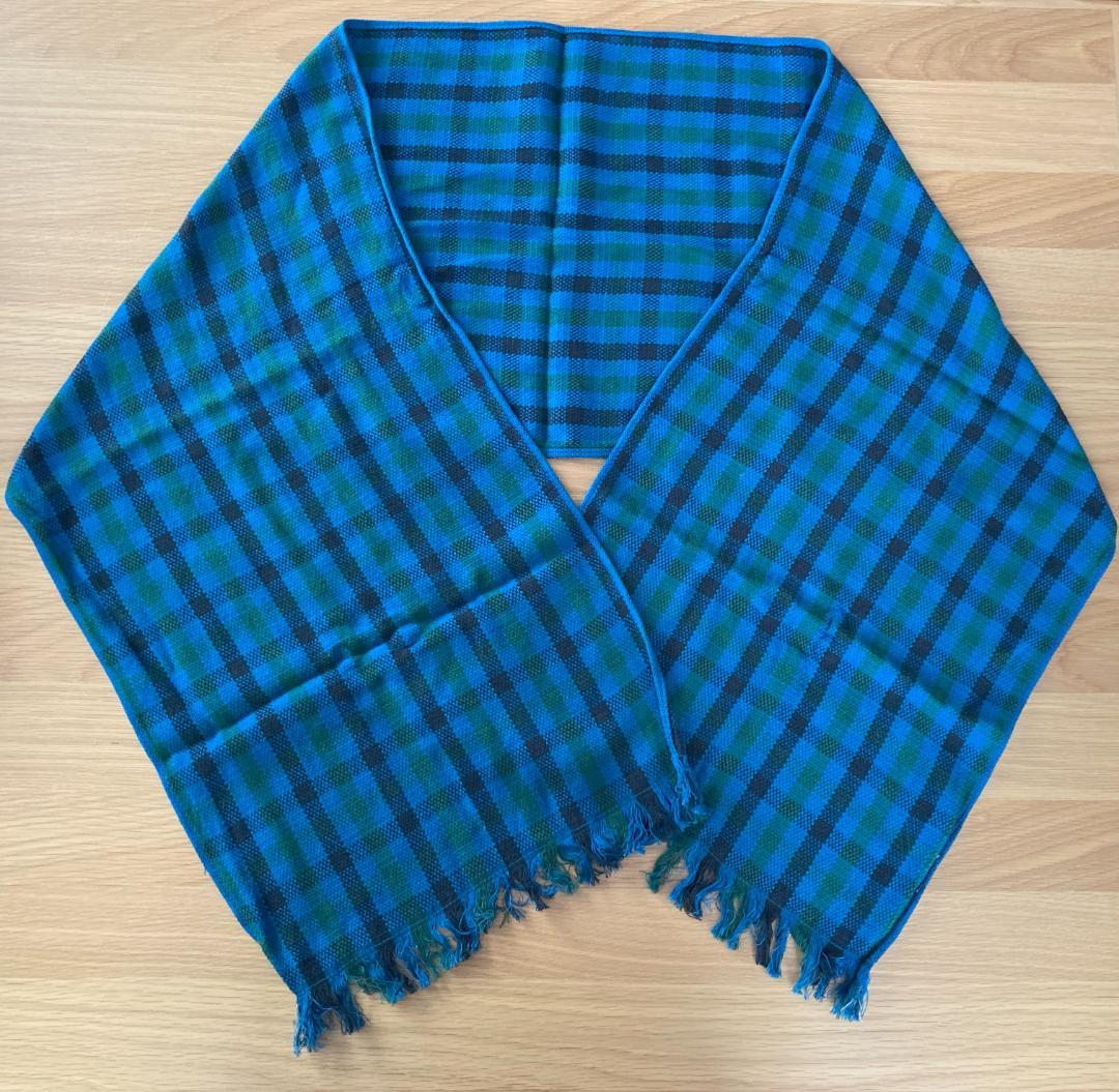 familiar ファミリア 定番ブルーチェック マフラー