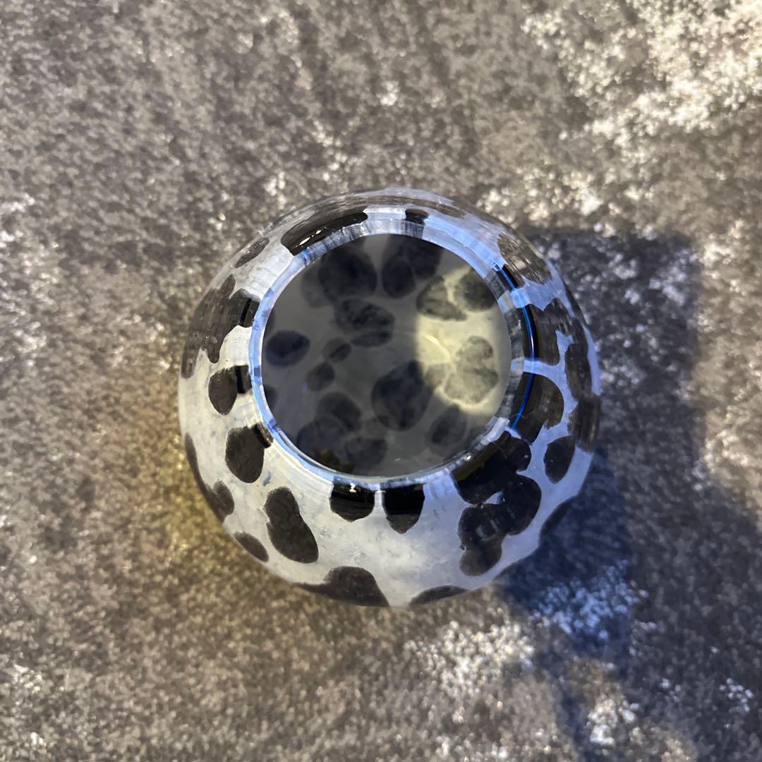 アート風白黒ガラス花瓶