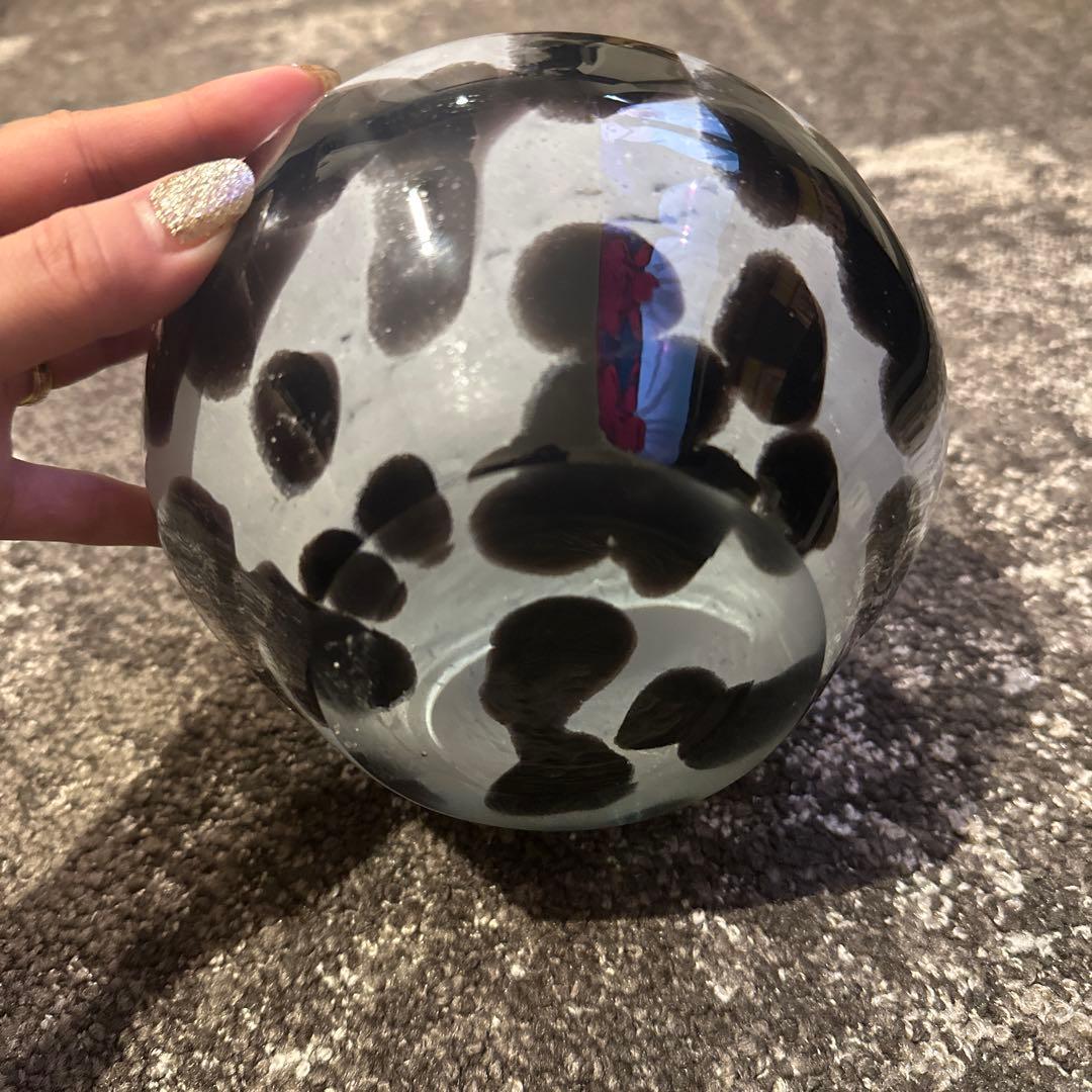 アート風白黒ガラス花瓶