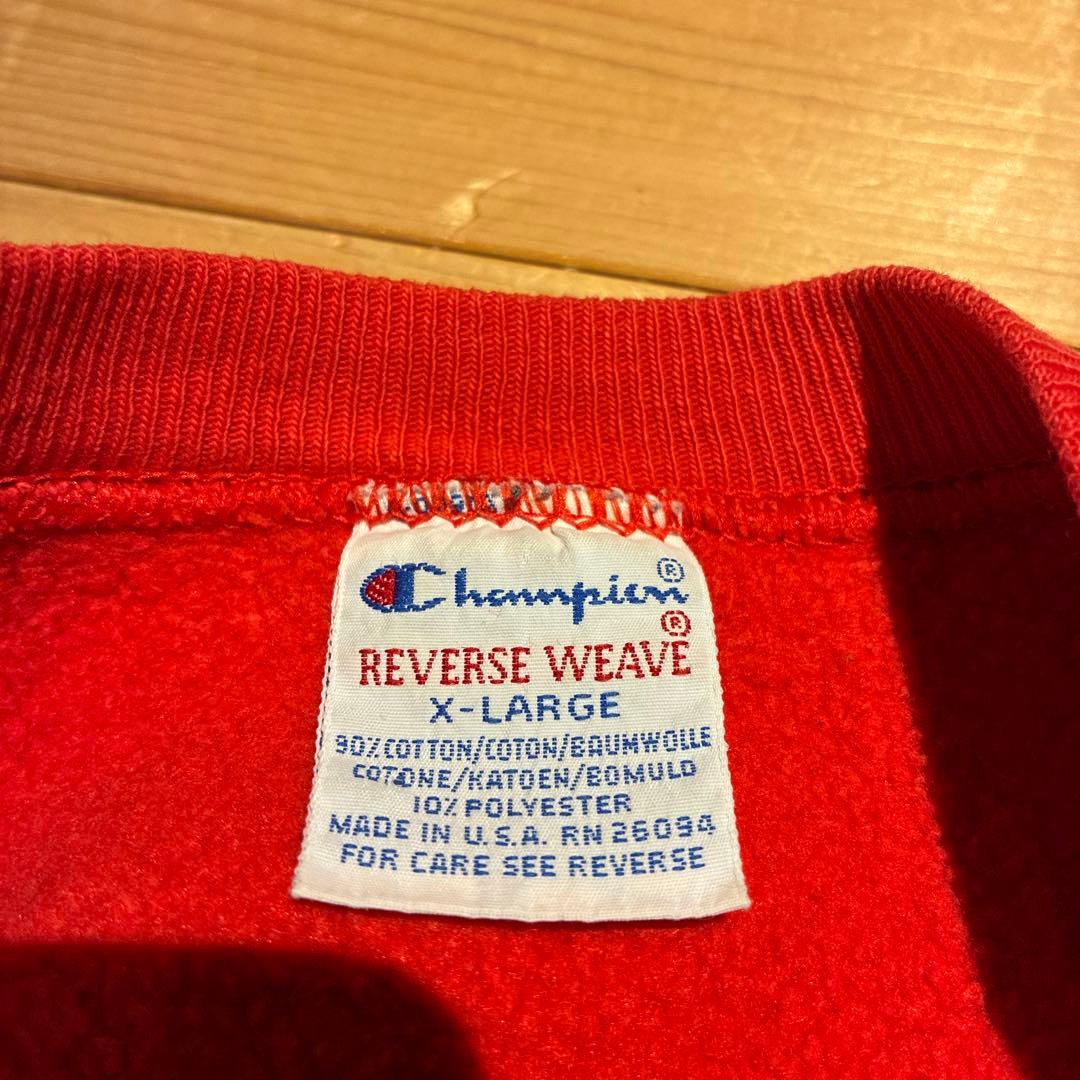 米国製 Champion 90s リバースウィーブ ヴィンテージ 赤 青目