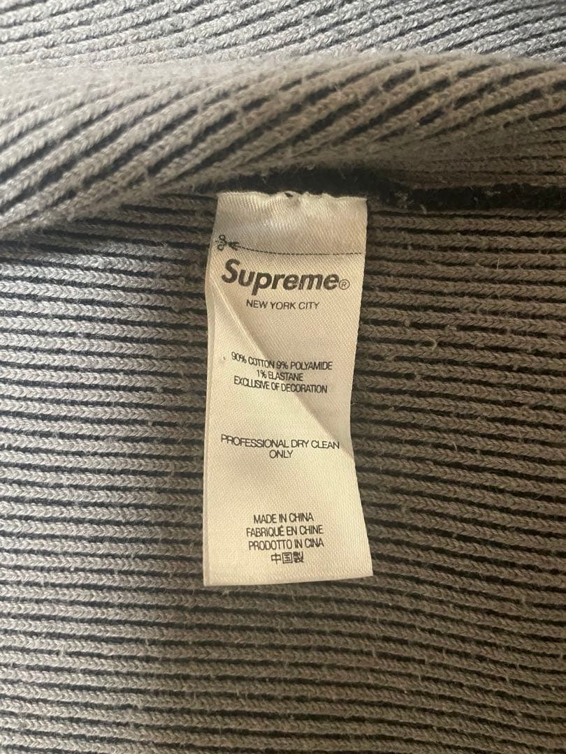 Supreme 22aw 2トーン ストライプ ジップアップ　ニット セーター