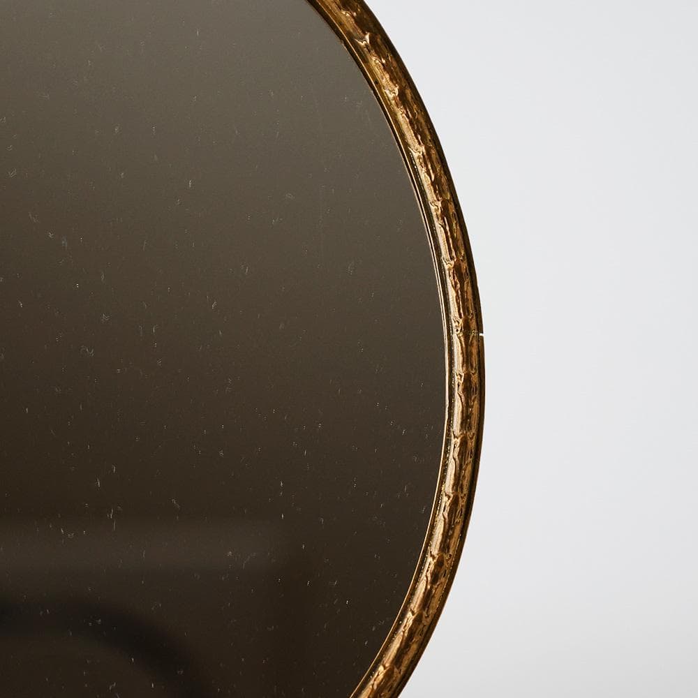 T【希少】フランスアンティークミラー 真鍮製ゴールド