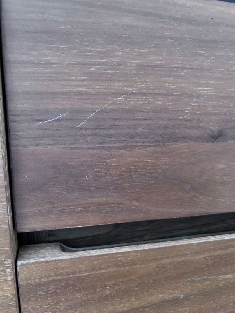 ひ*ろ様 【無印良品】木製カップボード・ウォールナット材（ワゴン付き）木製食器棚