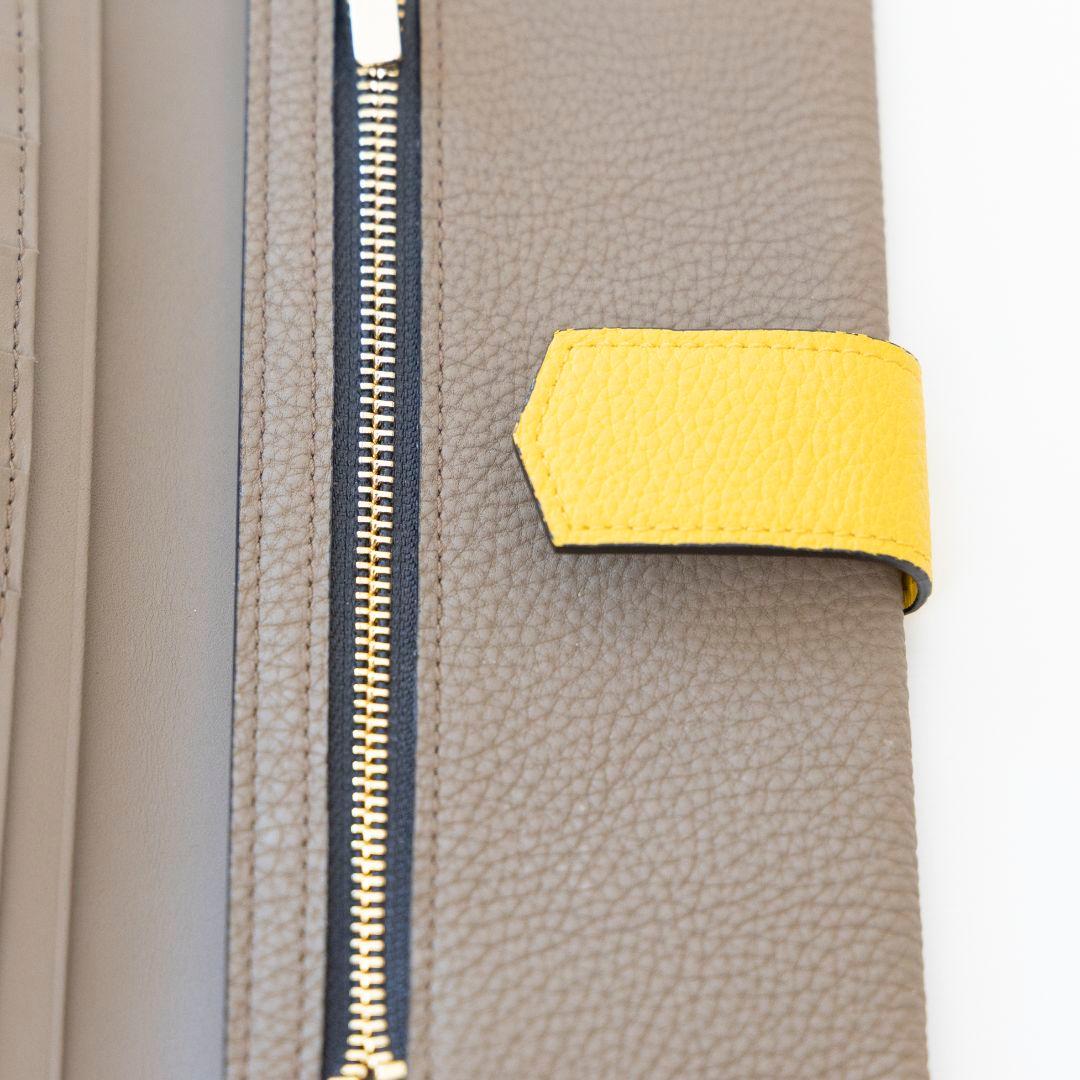Epoi リツb 長財布 トープ×イエロー