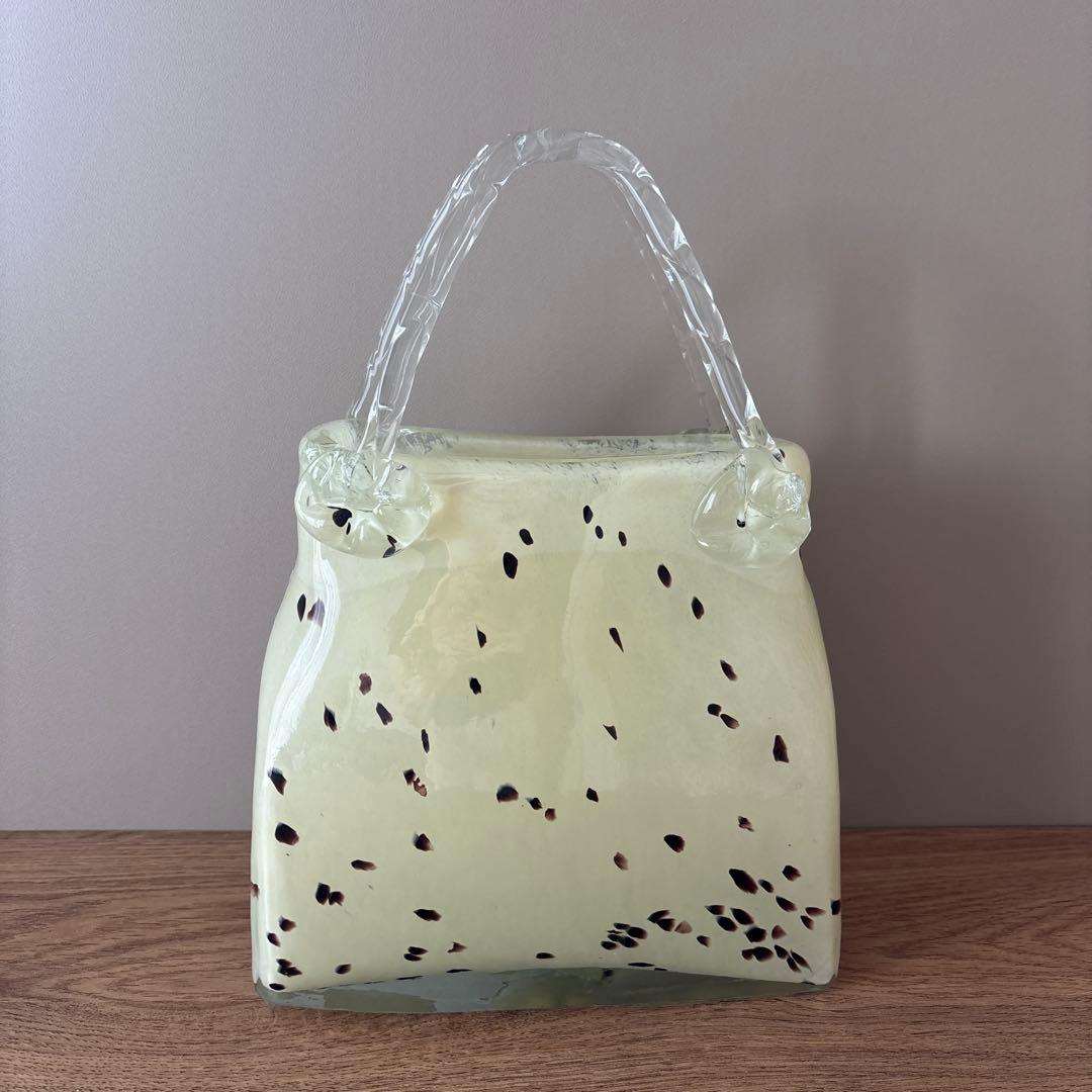 フラワーベース 花瓶 カバン 鞄 bag ガラス 硝子